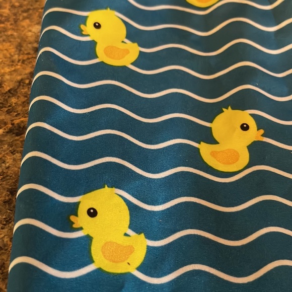 🐤🐾☔️🌦️NWOT Rubber Ducky Hooded Dog Adjustable Velcro Closure Raincoat 🐾💛💙 - Picture 12 of 12